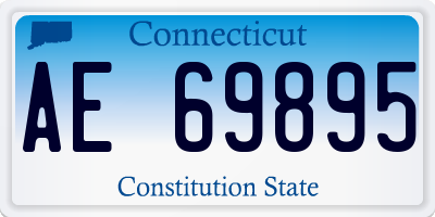 CT license plate AE69895