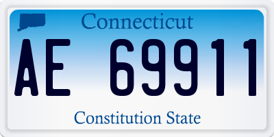 CT license plate AE69911