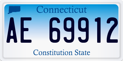 CT license plate AE69912