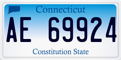 CT license plate AE69924