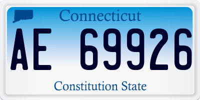 CT license plate AE69926