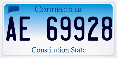 CT license plate AE69928