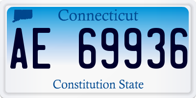 CT license plate AE69936