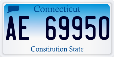 CT license plate AE69950