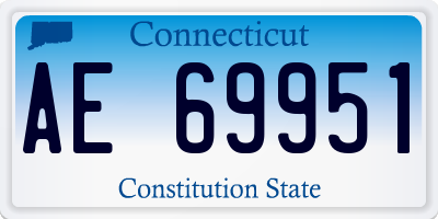 CT license plate AE69951