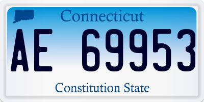 CT license plate AE69953