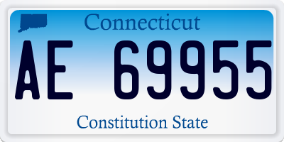 CT license plate AE69955