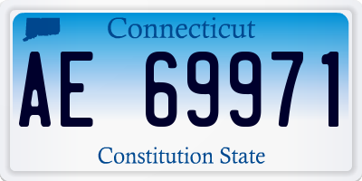CT license plate AE69971