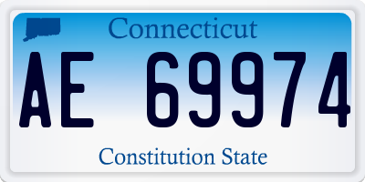 CT license plate AE69974