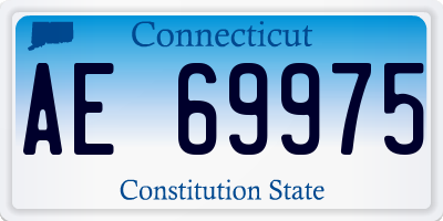 CT license plate AE69975