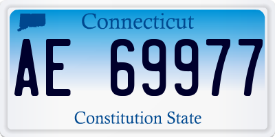 CT license plate AE69977