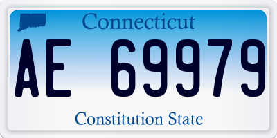 CT license plate AE69979