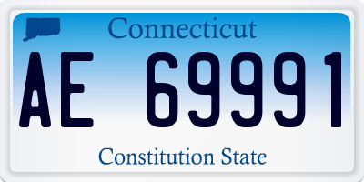 CT license plate AE69991