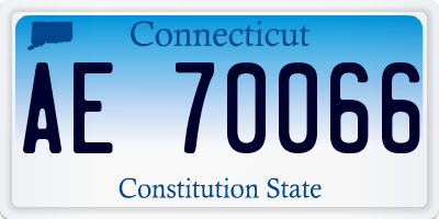 CT license plate AE70066