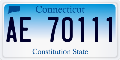 CT license plate AE70111