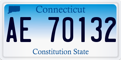 CT license plate AE70132