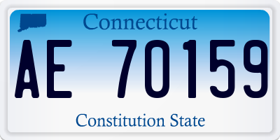 CT license plate AE70159