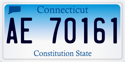 CT license plate AE70161
