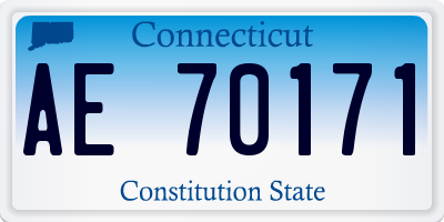 CT license plate AE70171