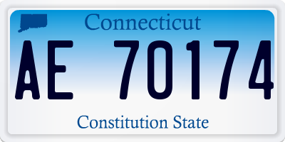 CT license plate AE70174