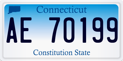 CT license plate AE70199