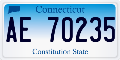 CT license plate AE70235