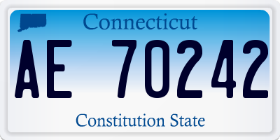 CT license plate AE70242