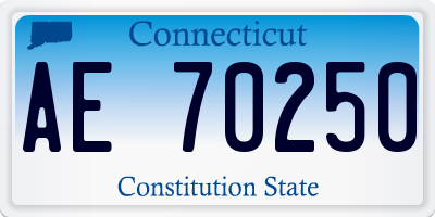 CT license plate AE70250