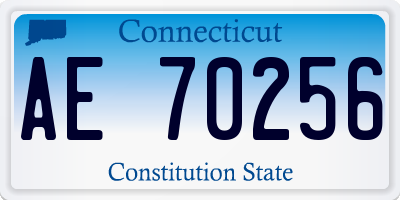 CT license plate AE70256