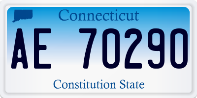 CT license plate AE70290