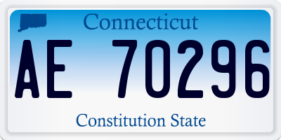 CT license plate AE70296