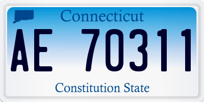 CT license plate AE70311