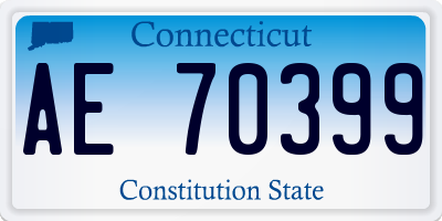 CT license plate AE70399