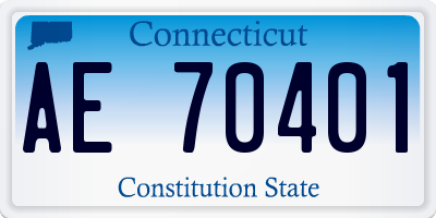 CT license plate AE70401