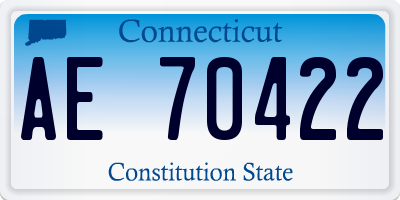 CT license plate AE70422