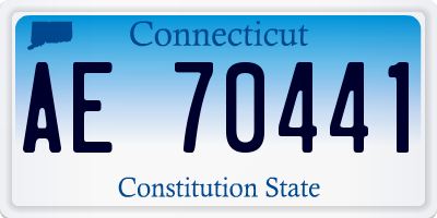 CT license plate AE70441