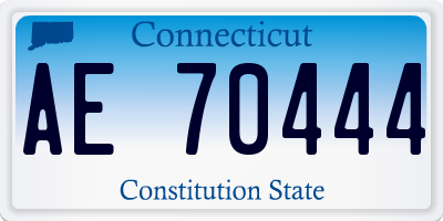 CT license plate AE70444