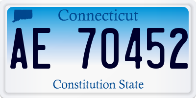 CT license plate AE70452