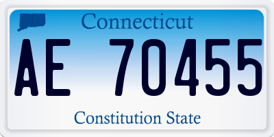 CT license plate AE70455