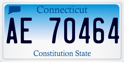 CT license plate AE70464