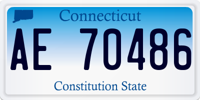CT license plate AE70486