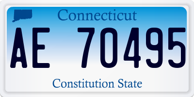 CT license plate AE70495
