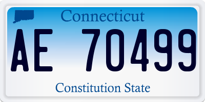 CT license plate AE70499