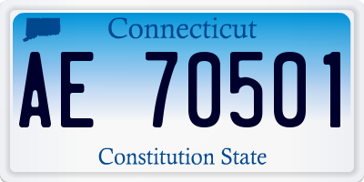 CT license plate AE70501