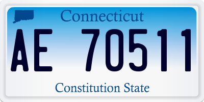 CT license plate AE70511