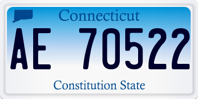 CT license plate AE70522