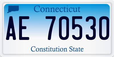 CT license plate AE70530