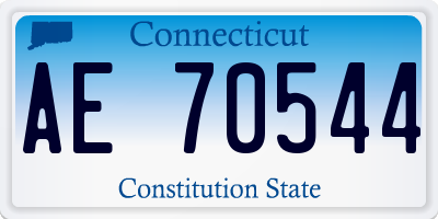 CT license plate AE70544