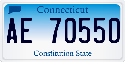 CT license plate AE70550