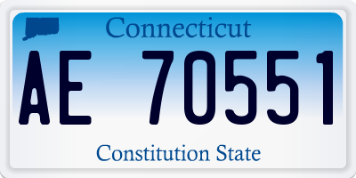CT license plate AE70551